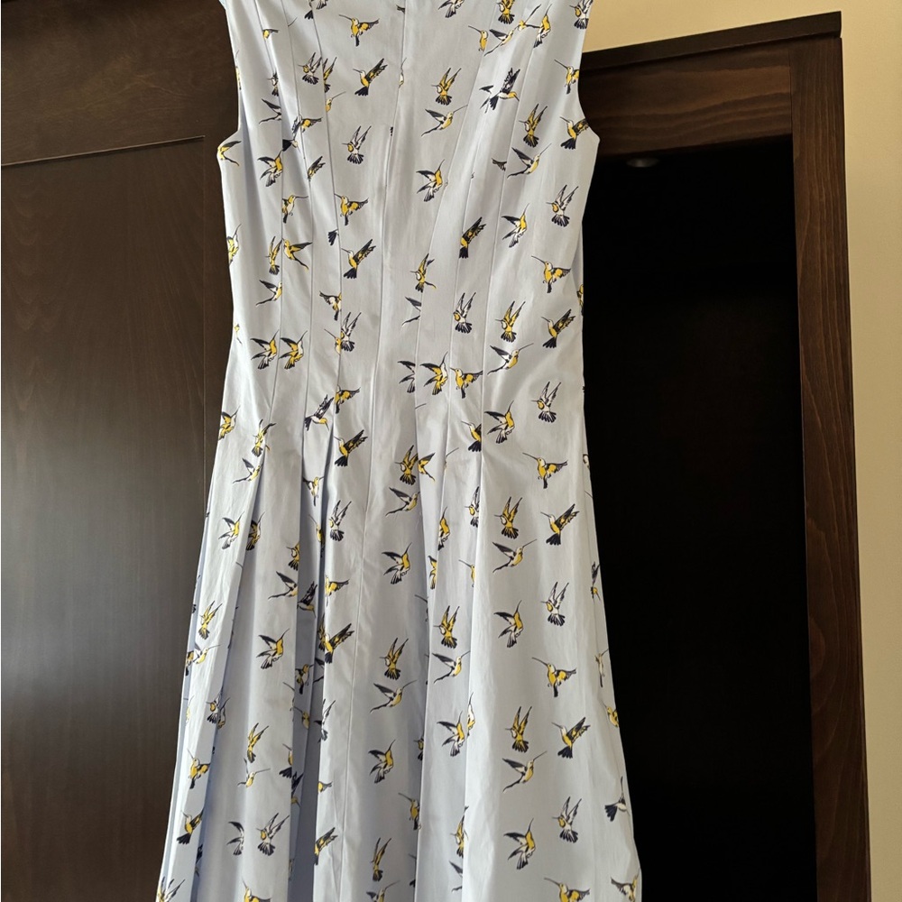 Herrera Hummingbird Print Dress NEW (No Tags) size 10 - Picture 3 of 5